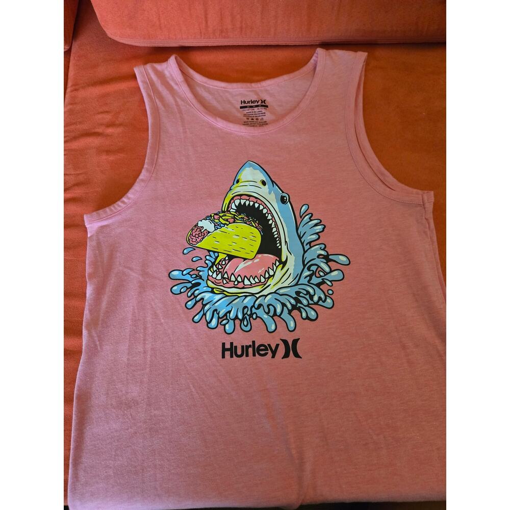 pink color medium sized Hurley tank for boys